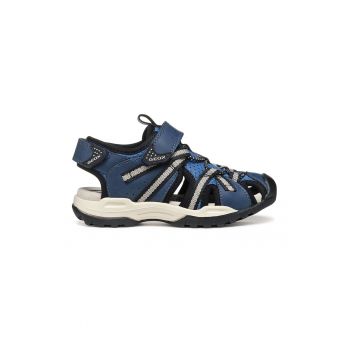 Sandale de piele ecologica si material textil cu velcro Borealis