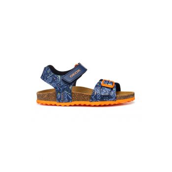 Sandale din piele ecologica cu inchidere velcro