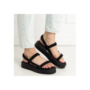 Sandale - Rieti - Piele intoarsa Neagra