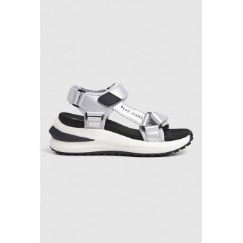 Sandale wedge de piele