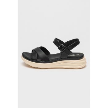 Sandale wedge de piele ecologica Nilla
