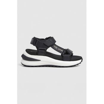 Sandale wedge de piele