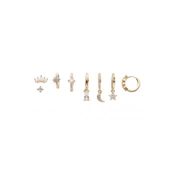 Set de cercei cu cristale - 7 perechi
