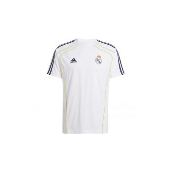 Tricou cu decolteu la baza gatului si logo pentru fotbal