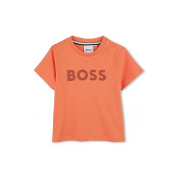 Tricou din bumbac cu decolteu la baza gatului