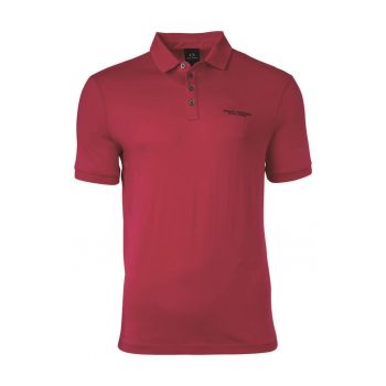 Tricou polo slim fit din bumbac cu logo discret