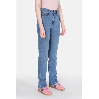 Blugi regular fit cu talie medie