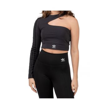 Bluza crop cu model asimetric -