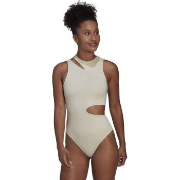 Body sport  bej - fara maneci - respirabil - pentru femei -