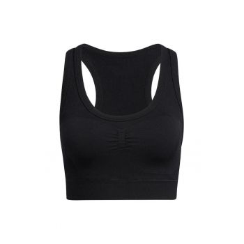 Bustiera sport  fara cusaturi - elastan/poliamida - negru -