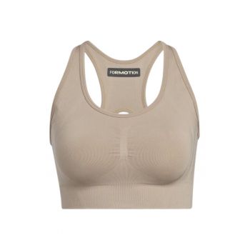 Bustiera sport  Performance - suport mediu - poliamida/elastan - maro -