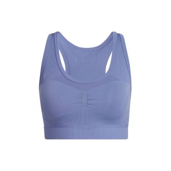 Bustiera sport -  Studio - albastru - respirabil - cu cusaturi plate - set de antrenament pentru femei