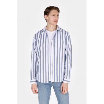 Camasa din bumbac cu model in dungi