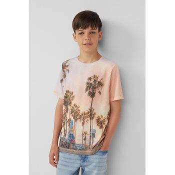 Camasa regular fit cu imprimeu tropical