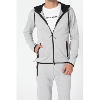 Hanorac slim fit cu fermoar