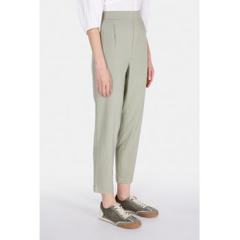 Pantaloni crop cu talie inalta