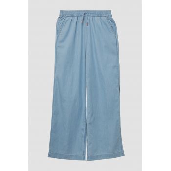 Pantaloni de trening din bumbac cu snururi