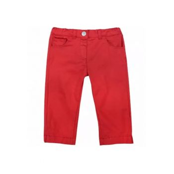 Pantaloni fete - Chucco - Bumbac/Elastan - Rosu -