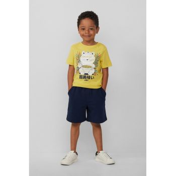 Pantaloni scurti cu buzunare oblice