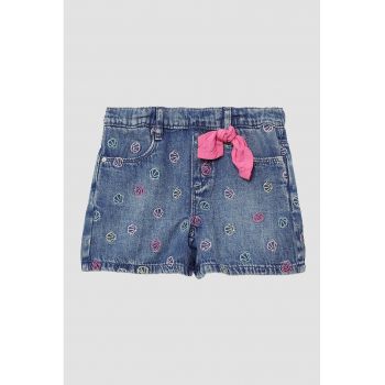 Pantaloni scurti din denim cu detalii brodate