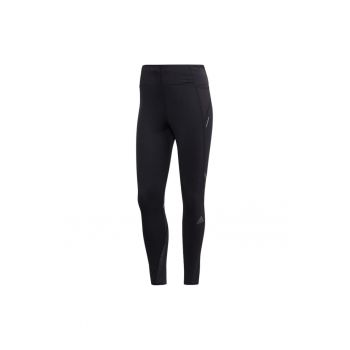 Pantaloni sport dama  cu buzunare - poliester si elastan - negru -