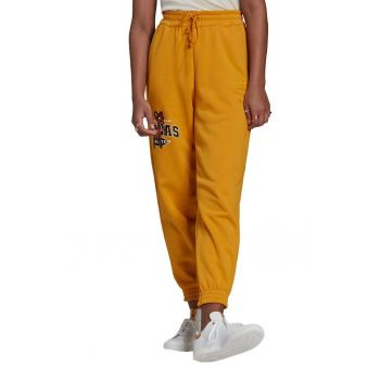 Pantaloni trening  Bambi - galbeni - marimea XL - bumbac - croi lejer