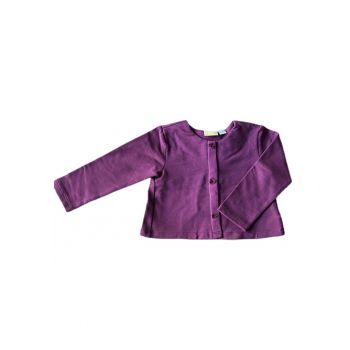 Pulover pentru copii  bumbac/elastan - croiala clasica - maneci lungi - mov
