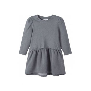 Rochie hanorac fete  gri - bumbac/poliester -