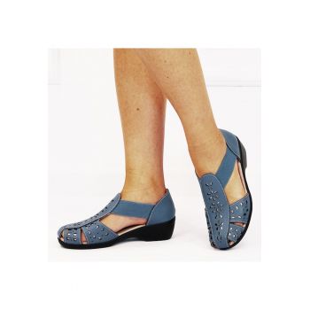Sandale albastru denim din piele naturala Ozana M5 17340