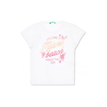 Tricou copii -  Bumbac - Alb - 92cm