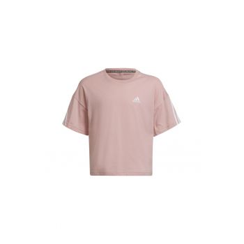 Tricou copii -  bumbac - roz - cu logo