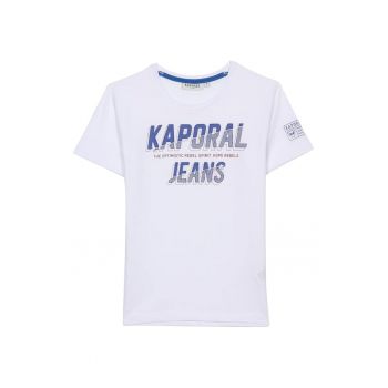 Tricou copii -  imprimeu - alb - bumbac organic -