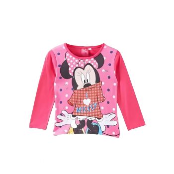 Tricou copii -  Minnie Mouse - imprimeu - roz - bumbac -
