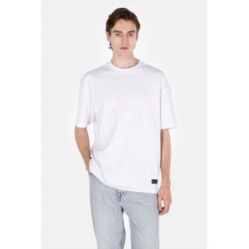 Tricou din bumbac cu maneci cazute