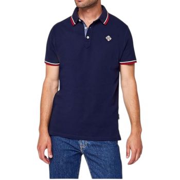 Tricou polo barbatesc  bumbac - albastru marin - design modern - maneci scurte -