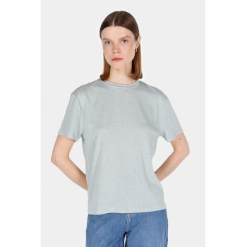 Tricou regular-fit cu decolteu la baza gatului