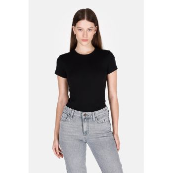 Tricou slim fit din amestec de bumbac