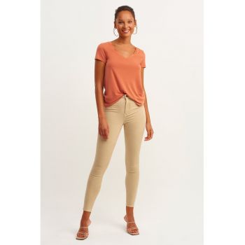 Blugi skinny cu talie medie