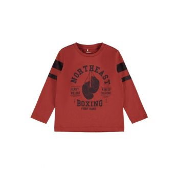Bluza copii -  Bumbac - Caramiziu - 86cm