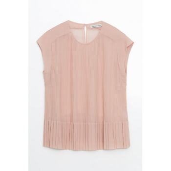Bluza semitransparenta cu pliuri