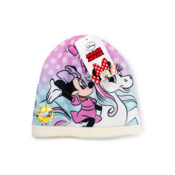 Caciula de iarna pentru fetite -  Minnie Mouse - roz - 52
