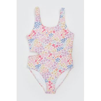 Costum de baie intreg cu model floral