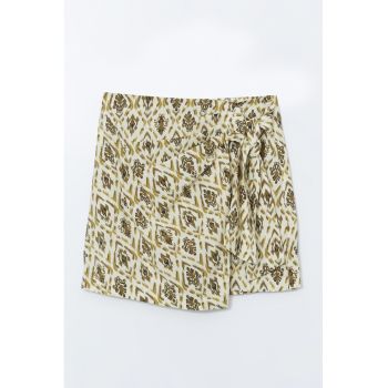 Fusta-pantalon cu model petrecut