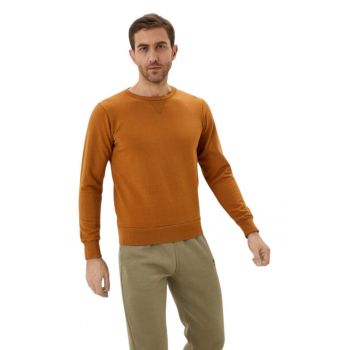 Hanorac barbati  bumbac - maro - croiala regulata - maneca lunga -