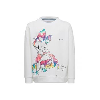 Hanorac copii  Daisy - Bumbac/Poliester - Oversize - Alb