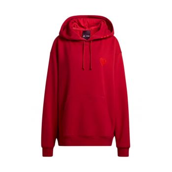Hanorac sport  x IVY PARK - bumbac - rosu - cu gluga - broderie -