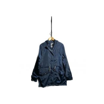 Jacheta sport pentru fete -  100% poliester - albastru marin - gluga practica - buzunare cu capse -