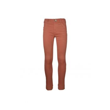 Pantaloni copii -  treggingi - rosu - bumbac - set pentru fete -