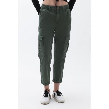 Pantaloni crop cargo - Gri antracit -