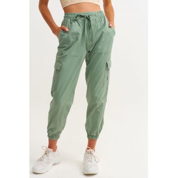 Pantaloni crop cargo - Verde -